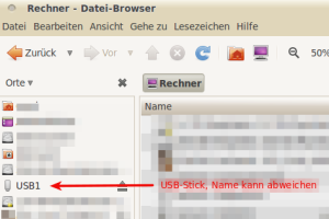 Nautilus: USB-Stick öffnen