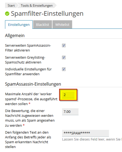 PLesk: Spamassassin