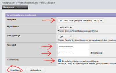 Festplatte verschlüsseln